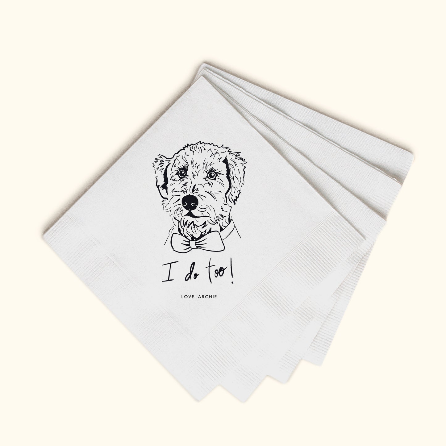Custom Illustrated Pet Napkins