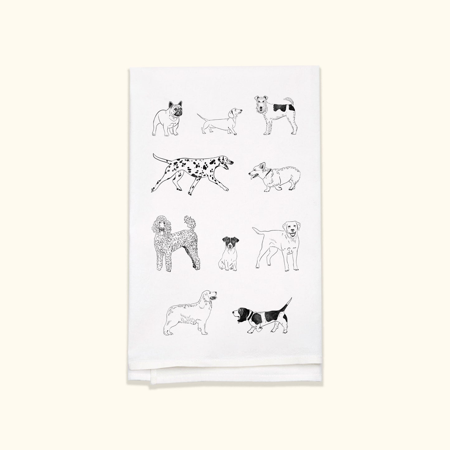 Dog Pack Tea Towel
